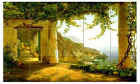 Tile Mural Amalfi Coast Landscape - by Carl Frederic Aagaard- Art Kitchen Bathroom Shower Wall Backsplash Splashback 5x3 6