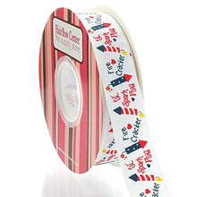 Load image into Gallery viewer, 7/8&quot; Firecracker Grosgrain Ribbon 100yd
