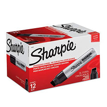 Load image into Gallery viewer, Sharpie Magnum Permanent Markers, Chisel Tip, Black, (Pack of 12)
