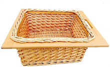 Load image into Gallery viewer, TOPOT 17&quot; Rectangular Storage Basket with Wood Rim
