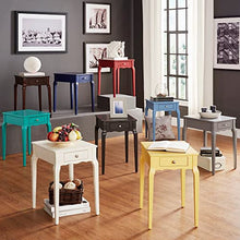 Load image into Gallery viewer, Inspire Q Daniella 1-Drawer Wood Storage Side Table by Bold - Side Table Yellow Painted
