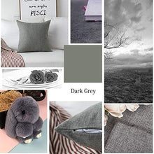 Load image into Gallery viewer, Home Brilliant Decorative Linen Square Throw Cushion Covers Pillow Shams for Bed, 18 x 18, Dark Grey, 4 Pack

