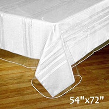 Load image into Gallery viewer, BalsaCircle 54-Inch x 72-Inch Clear Rectangular Plastic Vinyl Tablecloth Protector Table Cover Linens Wedding Party Decorations
