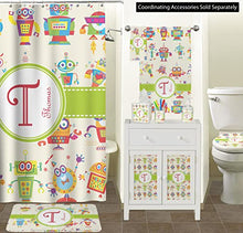 Load image into Gallery viewer, YouCustomizeIt Rocking Robots Extra Long Shower Curtain - 70&quot;x84&quot; (Personalized)
