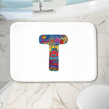 Load image into Gallery viewer, DiaNoche Designs Memory Foam Bath or Kitchen Mats by Dora Ficher - Letter T, Large 36 x 24 in

