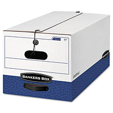 Load image into Gallery viewer, Bankers Box 0001203 Liberty Heavy-Duty Strength Storage Box, Legal, White/Blue, 4/Carton
