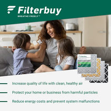 Load image into Gallery viewer, Filterbuy 12x30x4 Air Filter MERV 8 Dust Defense (6-Pack), Pleated HVAC AC Furnace Air Filters Replacement (Actual Size: 11.50 x 29.50 x 3.75 Inches)
