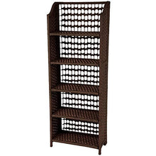 Load image into Gallery viewer, Oriental Furniture 53&quot; Natural Fiber Shelving Unit - Mocha

