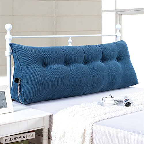 Large Filled Triangular Sofa Bed Back Cushion Positioning Support Backrest  Pillows Reading Pillows with Removable Cover Coffee 39x7.9x19inch