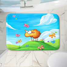 Load image into Gallery viewer, DiaNoche Designs Memory Foam Bath or Kitchen Mats by Tooshtoosh - Wallo the Sheep Blue, Large 36 x 24 in
