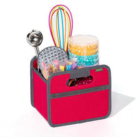 meori Berry Foldable Box Mini Pink Organize Cosmetics Jewelry Art Sewing Desk Supplies, 1-Pack