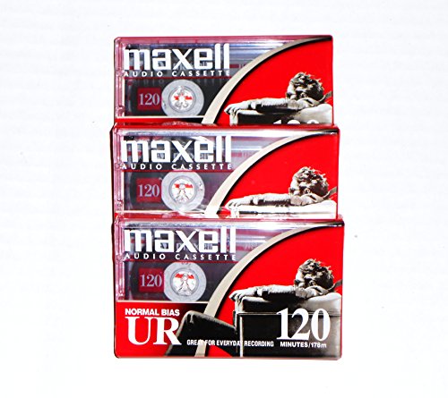 Maxell Audio Cassette Normal Bias UR 120 IEC Type I EQ 120us PACK OF 3