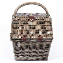 Load image into Gallery viewer, PICNIC TIME Piccadilly Picnic Basket - Romantic Picnic Basket for 2 with Picnic Set, (Anthology Collection - Gray with Gold Accents)
