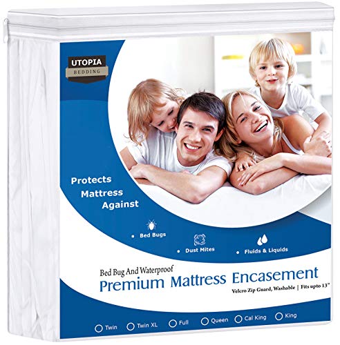 Utopia Bedding Premium 135 GSM Waterproof Mattress Encasement, 360 Protection, Zippered, Fits 15 Inches Deep, Easy Care (Full)