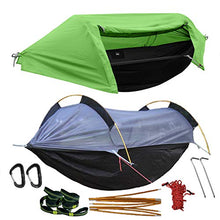Load image into Gallery viewer, WintMing Camping Hammock with Mosquito Net and Rainfly Cover (Green)
