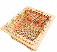 Load image into Gallery viewer, TOPOT 17&quot; Rectangular Storage Basket with Wood Rim
