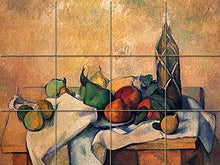 Load image into Gallery viewer, Tile Mural Still-Bottle of Rum by Paul Cezanne Art Kitchen Bathroom Shower Wall Backsplash Splashback 4x3 6&quot; Ceramic, Matte
