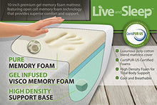 Load image into Gallery viewer, Live and Sleep Resort Elite 10-Inch Cooling Firm Gel Memory Foam Mattress in a Box, Certipur Certified - Full Size
