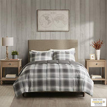 Load image into Gallery viewer, Woolrich Plaid Bedroom Comforter Down Alternative All Season Ultra Soft Microfiber Bedding Sets, Twin, Grey, 2 Piece
