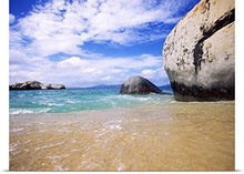 Load image into Gallery viewer, GREATBIGCANVAS Entitled Rocks in The sea, The Baths, Virgin Gorda, British Virgin Islands Poster Print, 60&quot; x 44&quot;, Multicolor
