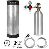 Keg Kit with 5 Gallon Ball Lock Keg, 5 lb Aluminum CO2 Cylinder, Regulator, and All Accessories