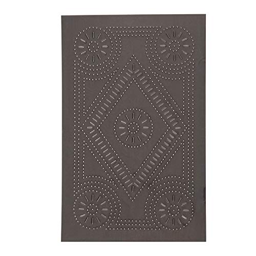 Irvin's Country Tinware Extended Diamond Panel in Blackened Tin