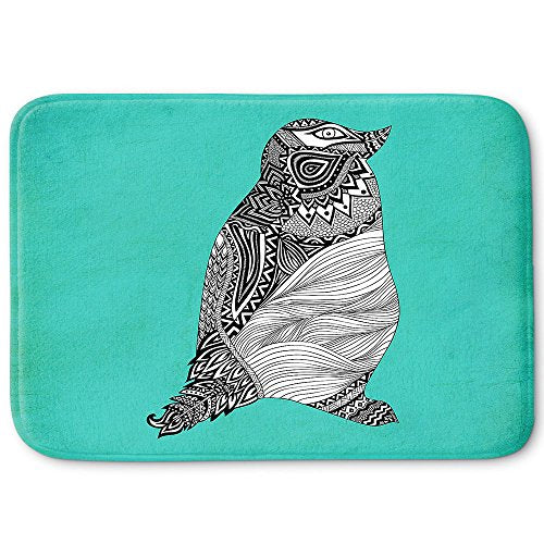 DiaNoche Designs Memory Foam Bath or Kitchen Mats by Pom Graphic Design - Tribal Penguin, Large 36 x 24 in