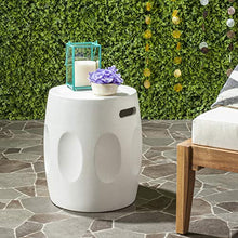 Load image into Gallery viewer, Safavieh Outdoor Collection Zuri Modern Concrete Ivory Round 17.7-inch Accent Table

