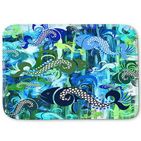 DiaNoche Designs Memory Foam Bath or Kitchen Mats by Angelina Vick - Plenty of Fish in the Sea I, Large 36 x 24 in