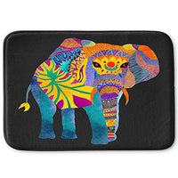 DiaNoche Designs Memory Foam Bath or Kitchen Mats by Pom Graphic Design - Whimsical Elephant II, Large 36 x 24 in