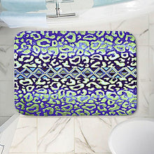 Load image into Gallery viewer, DiaNoche Designs Memory Foam Bath or Kitchen Mats by Julia Di Sano - Leopard Trail Blue, Large 36 x 24 in
