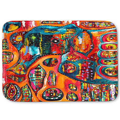 DiaNoche Designs Memory Foam Bath or Kitchen Mats by Michele Fausss - Abstract Elephant, Large 36 x 24 in