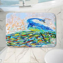 Load image into Gallery viewer, DiaNoche Designs Memory Foam Bath or Kitchen Mats by Karen Tarlton - Luminous Peacock II, Large 36 x 24 in
