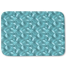Load image into Gallery viewer, DiaNoche Designs Memory Foam Bath or Kitchen Mats by Julia Grifol - Blue Leaves, Large 36 x 24 in
