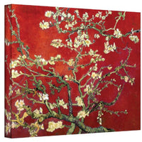 Art Walls Interpretation in Red Blossoming Almond Tree by Vincent Van Gogh Gallery Wrapped Canvas Art, 18 by 24-Inch