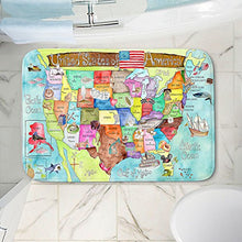 Load image into Gallery viewer, DiaNoche Designs Memory Foam Bath or Kitchen Mats by Marley Ungaro - United States MAP, Large 36 x 24 in
