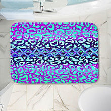 Load image into Gallery viewer, DiaNoche Designs Memory Foam Bath or Kitchen Mats by Julia Di Sano - Leopard Trail Mint Lavender, Large 36 x 24 in

