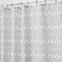 Load image into Gallery viewer, InterDesign Vivian Fabric Shower Curtain, Black/White
