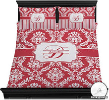 Load image into Gallery viewer, RNK Shops Damask Duvet Cover Set - Full/Queen (Personalized)
