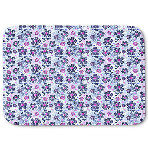 DiaNoche Designs Memory Foam Bath or Kitchen Mats by Julia Grifol - Flowers Mix, Large 36 x 24 in