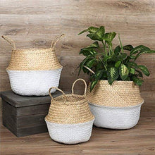 Load image into Gallery viewer, Katoot@ Seagrass Flower Basket Planter Garden Nursery Pots Flower Pots Portable Handled Sundries Storage Basket Garden Supplies 4 Sizes (L)
