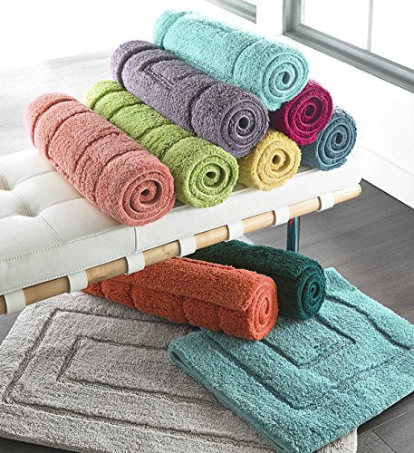 Luxor Linens Spring Bliss 100% Egyptian Cotton Bath Rugs - Dolphin Grey - Large (24