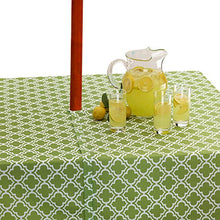 Load image into Gallery viewer, DII Spring &amp; Summer Outdoor Tablecloth, Spill Proof and Waterproof with Zipper and Umbrella Hole, Host Backyard Parties, BBQs, &amp; Family Gatherings - (60x120&quot; - Seats 10 to 12) Fresh Spring Lattice
