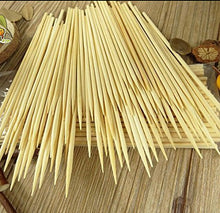 Load image into Gallery viewer, Kabob skewers PACK of 500 8 inch bamboo sticks made from 100 % natural bamboo - shish kabob skewers - (500)

