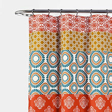 Load image into Gallery viewer, Lush Decor 16 T000209 Bohemian Striped Shower Curtain Colorful Bold Design, 72&quot; X 72&quot;, Turquoise And
