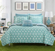 Load image into Gallery viewer, Chic Home 3 Piece Madrid Bedding Set, Quilt-Twin, Green

