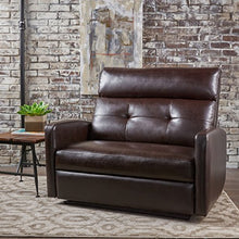 Load image into Gallery viewer, Christopher Knight Home Halima Leather 2-Seater Recliner, Brown
