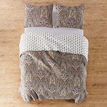 Load image into Gallery viewer, Levtex Home Kasey Full/Queen Cotton Quilt Set Brown Paisley
