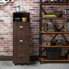 Load image into Gallery viewer, Furniture of America Thelo Industrial Wood Filing Cabinet in Vintage Walnut
