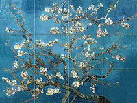 Tile Mural Blossoming Almond by Van Gogh Vincent - Art Kitchen Bathroom Shower Wall Backsplash Splashback 4x3 8